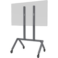 Heckler Design A/V Equipment Cart - 136.08 kg Capacity - 4 Casters - 101.60 mm Caster Size - Powder Coated Steel - Black Gray