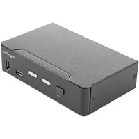 StarTech.com KVM Switchbox - TAA Compliant - 2 Computer(s) - 1 Local User(s) - 3840 x 2160 - 9 x USB - 3 x HDMI - 1U - Desktop