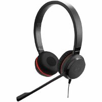 Jabra Evolve 20SE Wired On-ear Stereo Headset - Black - Binaural - Supra-aural - 32 Ohm - 150 Hz to 7 kHz - 120 cm Cable - Electret Condenser - USB C