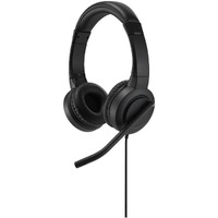 Kensington H1000 Wired On-ear, Over-the-head Stereo Headset - Black - Binaural - Ear-cup - 32 Ohm - 20 Hz to 20 kHz - 182.9 cm Cable - Directional, -