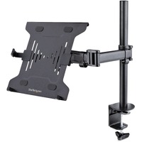 StarTech.com Laptop Desk Mount, Monitor and Laptop Arm Mount, Displays up to 34" (17.6lb/8kg), VESA Laptop Tray Arm, Clamp / Grommet - This black for