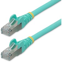 StarTech.com 3m CAT6a Ethernet Cable, Aqua Low Smoke Zero Halogen (LSZH) 10 GbE 100W PoE S/FTP Snagless RJ-45 Network Patch Cord - First End: 1 x - -