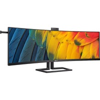 Philips 45B1U6900CH 45" Class Webcam Dual Quad HD (DQHD) Curved Screen LCD Monitor - 32:9 - Textured Black - 44.5" Viewable - Vertical Alignment (VA)