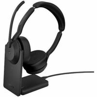 Jabra Evolve2 55 Wireless On-ear Stereo Headset - Binaural - Supra-aural - 3000 cm - Bluetooth - 20 Hz to 20 kHz - MEMS Technology, Noise Cancelling