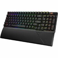 Asus ROG Strix Scope II 96 Wireless Gaming Keyboard - Wired/Wireless Connectivity - USB 2.0 Type A Interface - RGB LED - Black - Mechanical Keyswitch