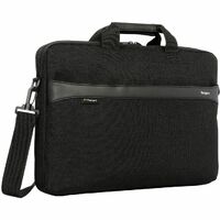 Targus GeoLite EcoSmart TBS576GL Carrying Case (Slipcase) for 33 cm (13") to 35.6 cm (14") Notebook, Smartphone, Accessories - Black - Water - Fabric