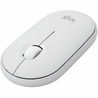 Logitech Pebble 2 M350s Mouse - Bluetooth - USB - Optical - 3 Button(s) - Tonal White - Wireless - 4000 dpi - Scroll Wheel - Symmetrical