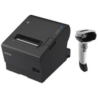 EPSON POS BUNDLE x3 TM-T88VII-612 Desktop Direct Thermal Printer -x3 DS2278 White Presentation Cradle USB ZEBRA