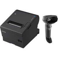 EPSON POS BUNDLE x3 TM-T88VII-612 Desktop Direct Thermal Printer -x3 DS2278 Black Presentation Cradle USB ZEBRA