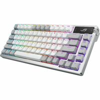 Asus ROG Azoth Gaming Keyboard - Wired/Wireless Connectivity - USB 2.0 Interface - RGB LED - White - Mechanical Keyswitch - Bluetooth/RF - 5.1 - 2.40