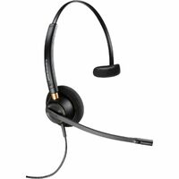 Poly EncorePro 500 510 Wired Over-the-head, On-ear Mono Headset - Black - Monaural - 20 Hz to 10 kHz - 78.5 cm Cable - Omni-directional, Noise -