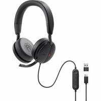 Dell WH5024 Wired Over-the-head Headset - Microsoft Teams Certification - Binaural - Circumaural - 20 Hz to 20 kHz - 200 cm Cable - Noise Cancelling,