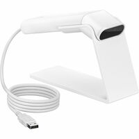 HP Engage 6Y2V5AA Handheld Barcode Scanner - Cable Connectivity - White, Ceramic White - 2D, 1D - Imager - USB - IP42