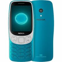 Nokia 3210 128 MB Feature Phone - 2.4" TFT LCD QVGA 240 x 320 - Cortex A71 GHz - 64 MB RAM - 4G - Scuba Blue - Bar - UNISOC T107 (22 nm) SoC - 2 SIM