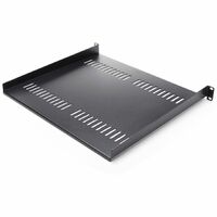 StarTech.com 1U Server Rack Cabinet Shelf - Fixed 16" Deep Cantilever Rackmount Tray for 19" Data/AV/Network Enclosure w/Cage Nuts, Screws - 1U 19" -