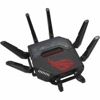 Asus ROG Rapture GT-BE98 Wi-Fi 7 IEEE 802.11 a/b/g/n/ac/ax/be Ethernet Wireless Router - Quad Band - 2.40 GHz ISM Band - 6 GHz UNII Band - 8 x x - -