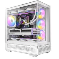 Antec C7-ARGB E-ATX Seamless Panoramic 270 View, USB-C, 4x ARGB PWM Fans. Side Radiator Support. RTX 4090, Back Connect MBs, Flip Door, White Case