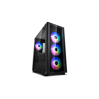 DeepCool MATREXX 50 ADD-RGB 4F LD Mid-Tower Case, Supports E-ATX MC, Tempered Glass, PSU Shroud, 4 Preinstalled ARGB Fans