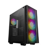 DeepCool MATREXX 55 MESH V4 Full Tempered Glass Side Panel ATX Case. Pre-Installed 3×140mm ARGB PWM Fans,  1×120mm ARGB, Up to 360mm