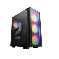 DeepCool MATREXX 55 V4 C Full Tempered Glass Side Panel ATX Case. Front top USB3.0, (Type-C) Pre-Installed 3×140mm ARGB PWM Fans, 1×120mm ARGB