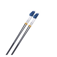 8ware Fibre UPC LC-LC Single Mode OS2 Dual-core Optic Duplex Armored Low smoke zero halogen (LSZH) cable Black 1M