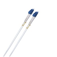 8ware Fibre UPC LC-LC Single Mode OS2 Dual-core Optic Duplex Armored Low smoke zero halogen (LSZH) cable White 1M