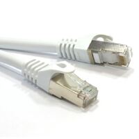 Astrotek CAT6A Shielded Cable 2m Grey/White Color 10GbE RJ45 Ethernet Network LAN S/FTP LSZH Cord 26AWG PVC Jacket