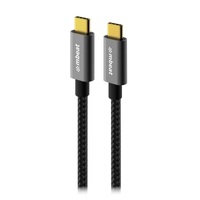 mbeat Tough Link 1.8m USB 3.2 Gen2 USB-C Cable - Space Grey transfer at speeds up to 10Gbps Video Resolution: Maximum 4K/60Hz