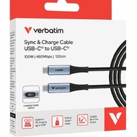 Verbatim Sync & Charge USB C to USB C 100W Display 120 cm