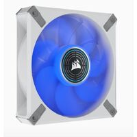 Corsair ML ELITE Series, ML120 LED ELITE WHITE, 120mm Magnetic Levitation Blue LED Fan with AirGuide, Single Pack