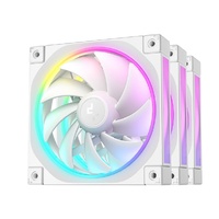 DeepCool FL12 3IN1 WH (3-Pack) 120mm Unique ARGB Fans, Low Noise, 4-pin PWM, Fluid Dynamic Bearing, Addressable RGB LED