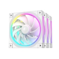 DeepCool FL12 White 120mm Unique ARGB Fans, Low Noise, 4-pin PWM, Fluid Dynamic Bearing, Addressable RGB LED