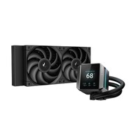 DeepCool MYSTIQUE 240 LCD Liquid Cooler 240mm 5th Gen Pump 3400RPM AIO 2.8' 640x480 TFT LCD Screen Anti-Leak Tech FT12 SE PWM Fa