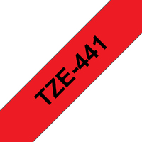 Brother TZE-441 18MM BLACK ON RED TZE TAPE