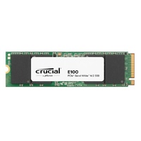 Crucial E100 1TB Gen4 NVMe SSD 5000/4500 MB/s R/W 80TBW 350K/460K IOPS 1M hrs MTTF M.2 PCIe4 3yrs