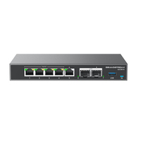 Grandstream GCC6000 Built-in IPPBX (10 Users, 4 Concurrent Calls) + enterprise-grade firewall + VPN Router + 2 x 2.5 Gb, 5 x GigE Network Switch