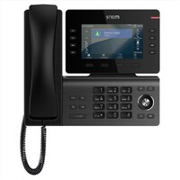 SNOM D812 Desk Telephone, 5' color LCD Screen with 8 SIP accounts, GigE ethernet switch, and 1 USB port, 8 (28) Self-Labeling Keys, PoE, 3Y Warranty