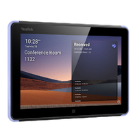 Yealink Roompanel Android based Scheduling Panel 8-inch, flush mount kit for wall or glass, 20° Tilt, PSU included, Yealink Platform, Microsoft Teams,