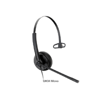 Yealink UH34 Mono Wideband Noise Cancelling Microphone - USB Connection, Leather Ear Cushions, Designed for Microsoft Teams