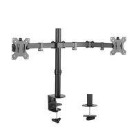 Brateck Dual Screens Economical Double Joint Articulating Steel Monitor Arm Fit Most 13-32 Monitors up to 8kg per Screen VESA 75