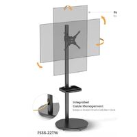 Brateck Mobile Spring assisted Display Floor Stand Fit Most 17"-35" Monitor Up to 10kg per screen VESA 75x75/100x100(NEW) Black colour (LS)