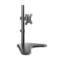 Brateck Single Free Standing Screen Economical double Joint Articulating Stell Monitor Stand Fit Most 13'-32' Monitor Up to 8 kg VESA 75x75/100x100