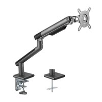 Brateck Single Monitor Premium Slim Aluminum Spring-Assisted Monitor Arm Fix Most 17'-32' Monitor Up to 9kg per screen VESA 75x7