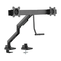 Brateck Fabulous Desk-Mounted Gas Spring Monitor Arm For Dual Monitors Fit Most 17'-32' Monitor Up to 9kg per screen VESA 100x100,75x75(Black)