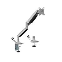 BrateckLDT82-C012UCE SINGLE SCREEN HEAVY-DUTY MECHANICAL SPRING MONITOR ARM WITH USB PORTS For most 17'~45' Monitors