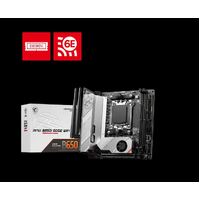 MSI MPG B650I EDGE WIFI AMD AM5 M-ITX Motherboard, 2x DDR5 ~64GB, 1x PCI-E x16, 2x M.2, 4x SATA, 2x USB2.0, 5x USB 3.2, 1x USB-C