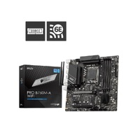 MSI PRO B760M-A WIFI  mATX Motherboard, 4x DDR5~128GB, 2x PCI-E x 16, 1x PCI-E x 1, 2x M.2, 4x SATA, 4x USB 3.2 , 2x USB 2.0