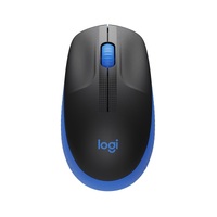 Logitech M190 Full-Size Wireless Mouse - BLUE from up to 10 meters away 1000 dpi,  ONE AA- 18 months of worry-free usage