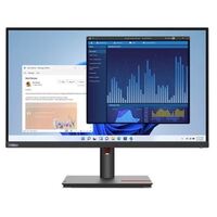 Lenovo ThinkVision T27P-30 27' UHD Monitor 4K 3840x2160 16:9 Height Adjustable Tilt Swivel Pivot DP HDMI USB-C 3xUSB3.2 Hub