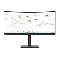 Lenovo ThinkVision T34w-30 34' WQHD Monitor 1500R Curv 4K 3440x1440 21:9 Height Adjustable Tilt and Swivel DP HDMI USB-C input LAN 4xUSB3.2 Hub 3yr